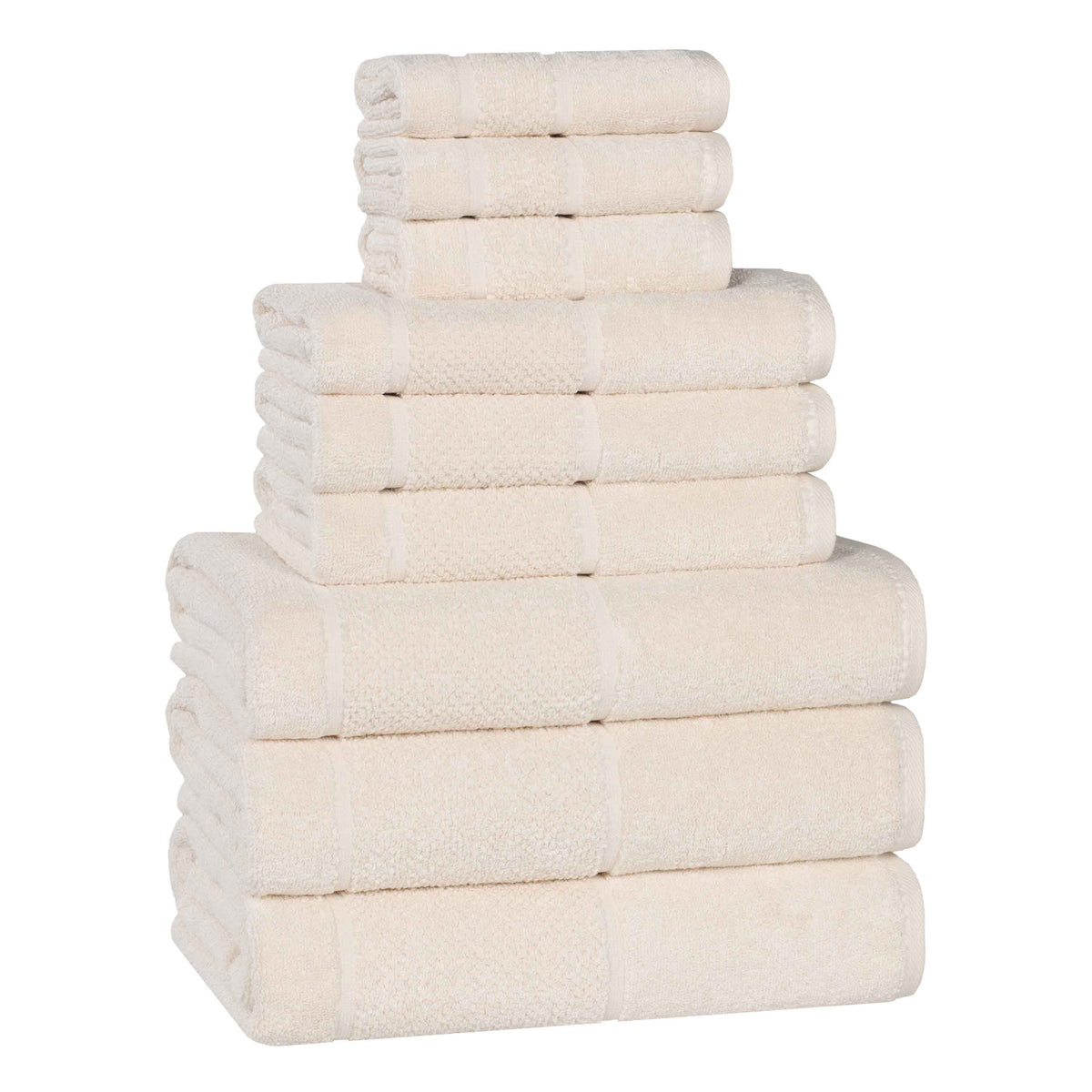 Superior "Mile" Smart Twist Viscose Cotton Blend 9-Piece Towel Set