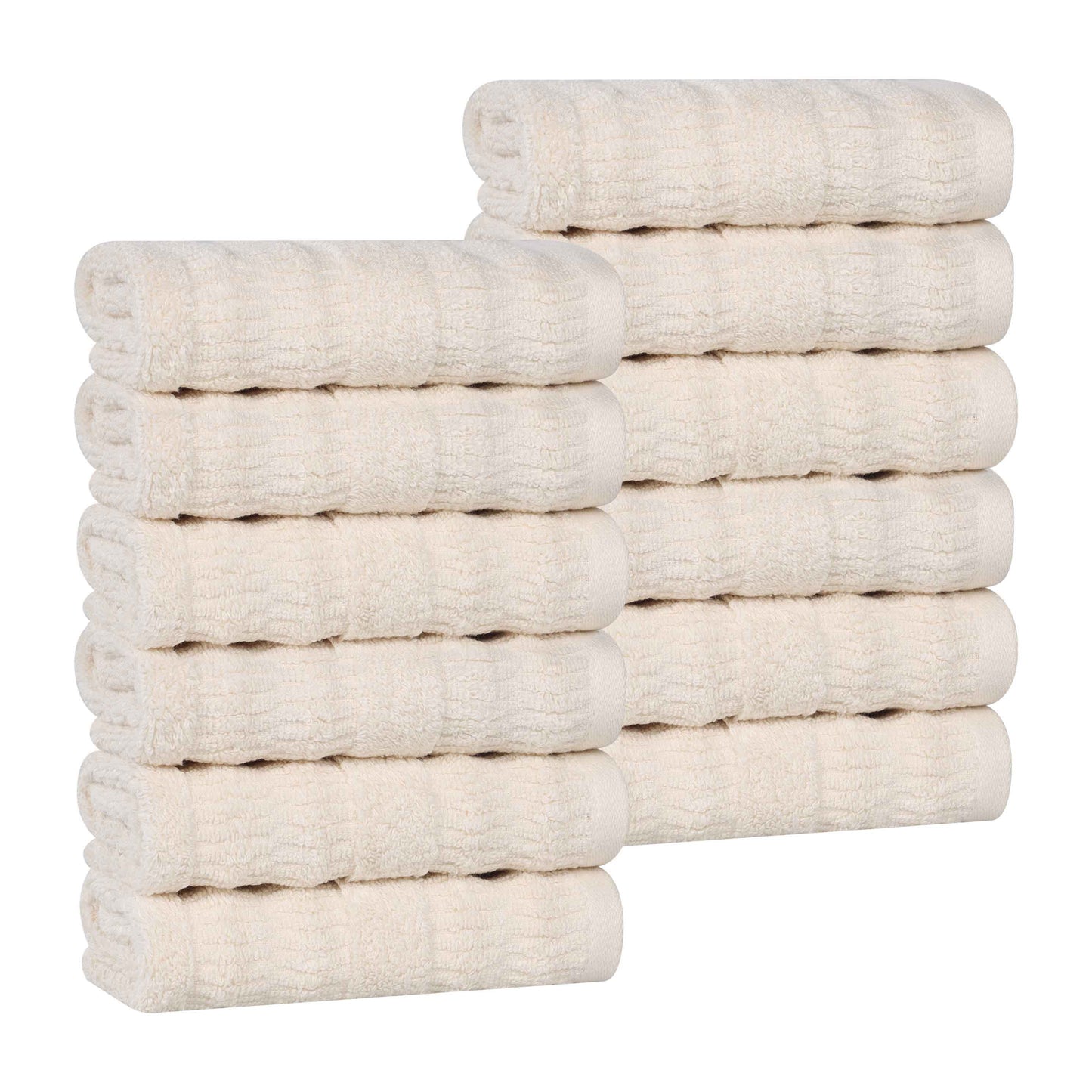 Superior "Mika" Cotton Set of 12 Face Towels