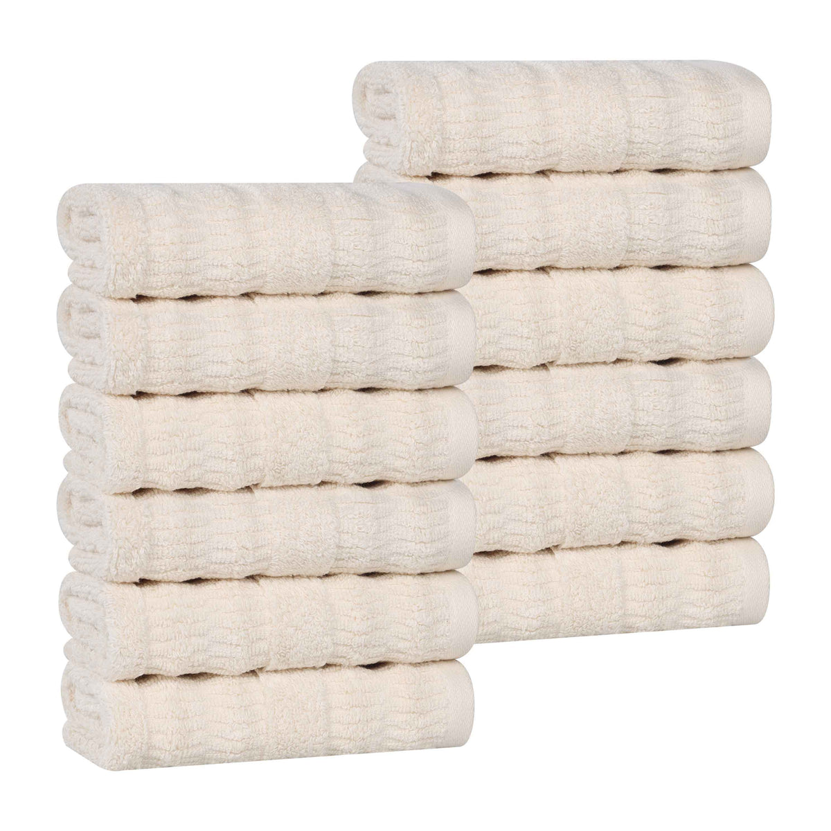 Superior "Mika" Cotton Set of 12 Face Towels