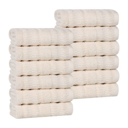 Superior "Mika" Cotton Set of 12 Face Towels