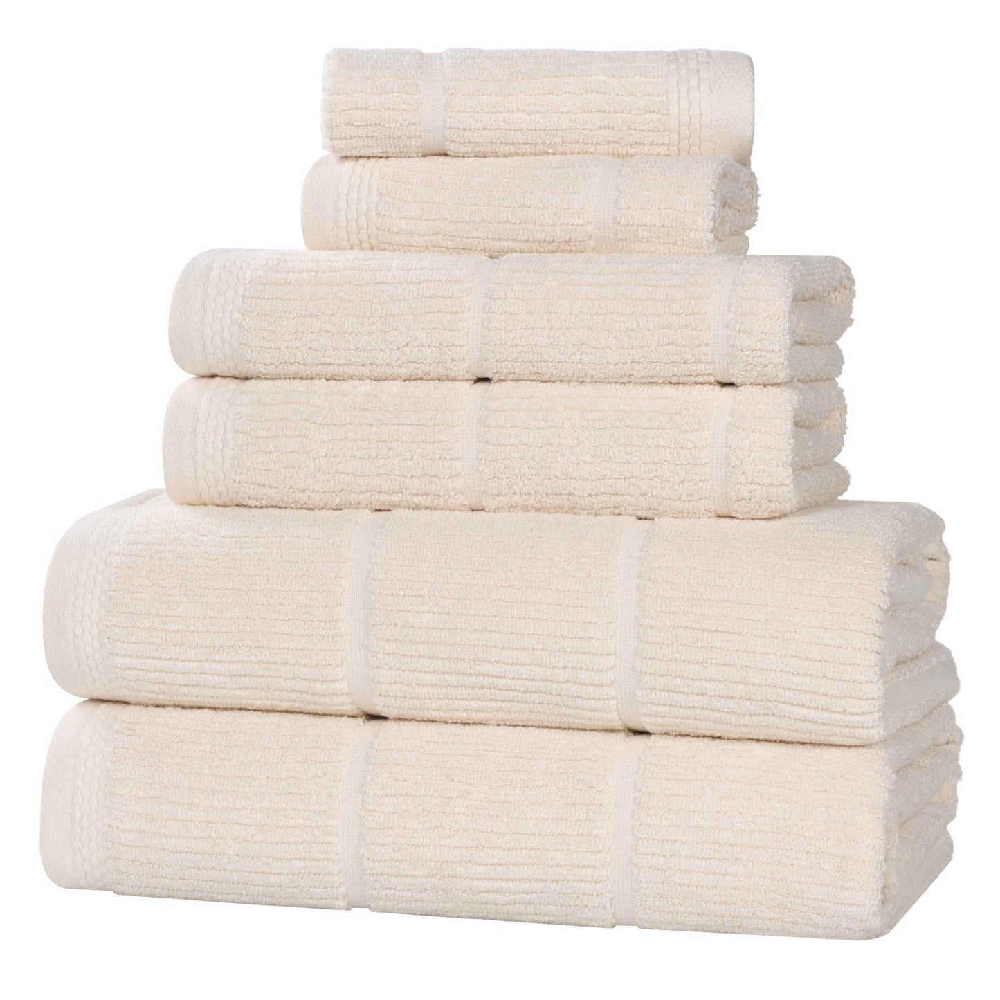 Superior "Milo" Smart Twist Viscose Cotton Blend 6-Piece Towel Set
