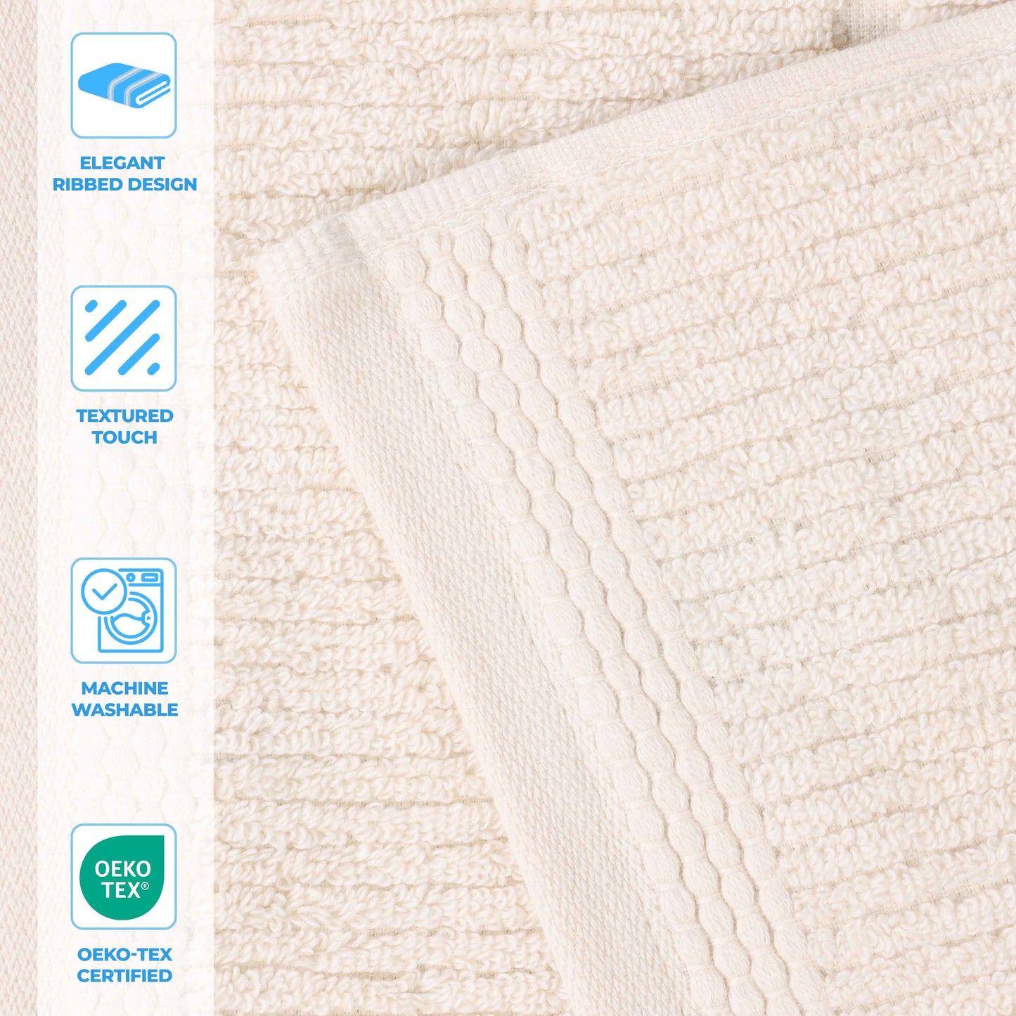 Superior "Milo" Smart Twist Viscose Cotton Blend 6-Piece Towel Set