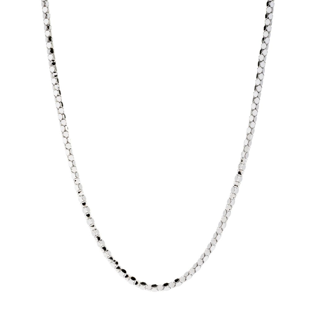 Toscana Italiana Platinum Plated Popcorn Chain Necklace