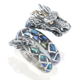 Samuel B. Sterling Silver Abalone Dragon Bypass Ring