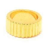 MAYAMAR Gold Plated Ribbed Cigar Band Ring