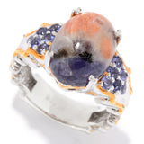 AS IS SAMPLE - Sterling Silver Iolite Sunstone Ring - Size 7