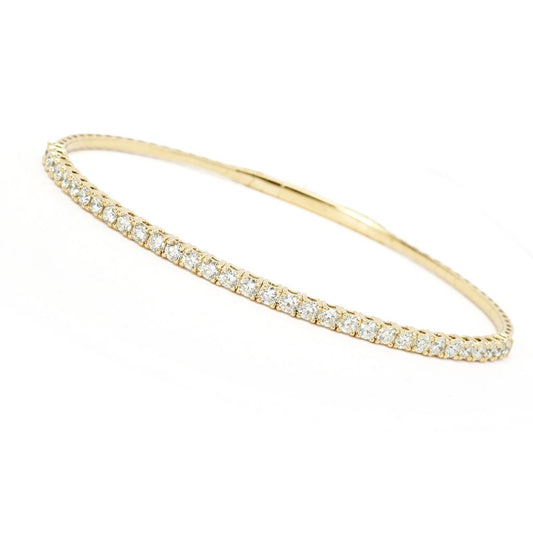 Morris & David 14K Gold Diamond Flex Bangle Bracelet