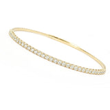 Morris & David 14K Gold Diamond Flex Bangle Bracelet