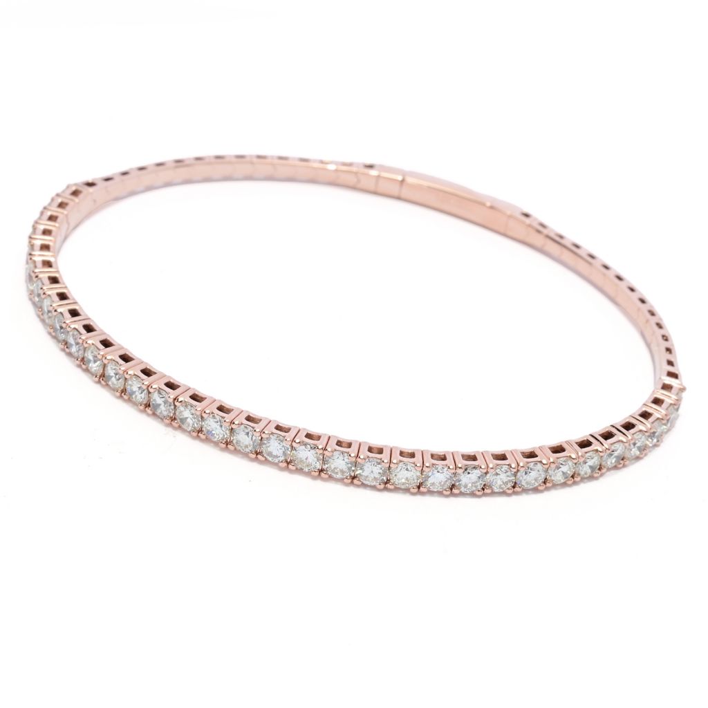 Morris & David 14K Gold Diamond Flex Bangle Bracelet