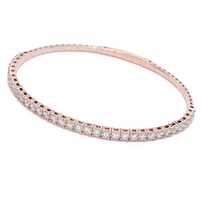 Morris & David 14K Gold Diamond Flex Bangle Bracelet