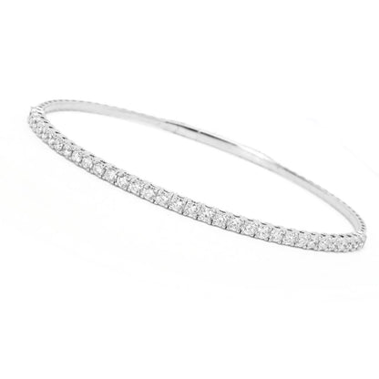 Morris & David 14K Gold Diamond Flex Bangle Bracelet