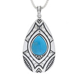 Southwest Elements Sterling Silver Kingman Turquoise Pendant