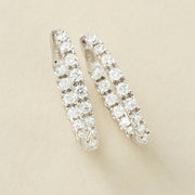 Peace Jewelers 14K Gold Lab-Grown Diamond Inside-Out Hoop Earrings