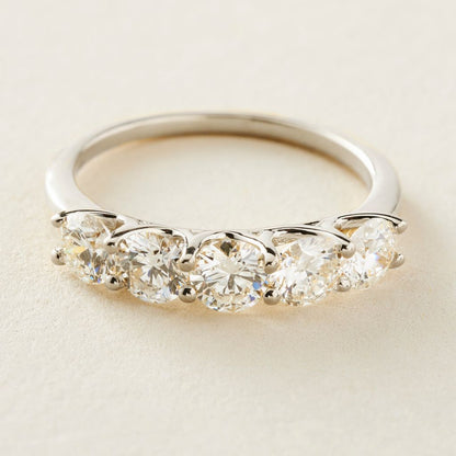 Peace Jewelers 14K Gold 1.50ctw 5-Stone Lab-Grown Diamond Ring