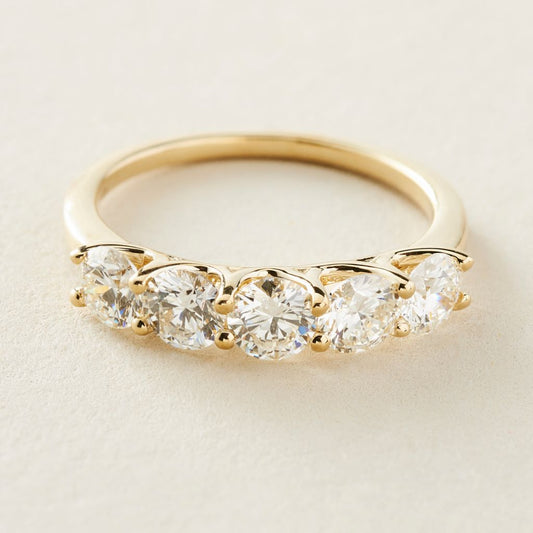 Peace Jewelers 14K Gold 1.50ctw 5-Stone Lab-Grown Diamond Ring