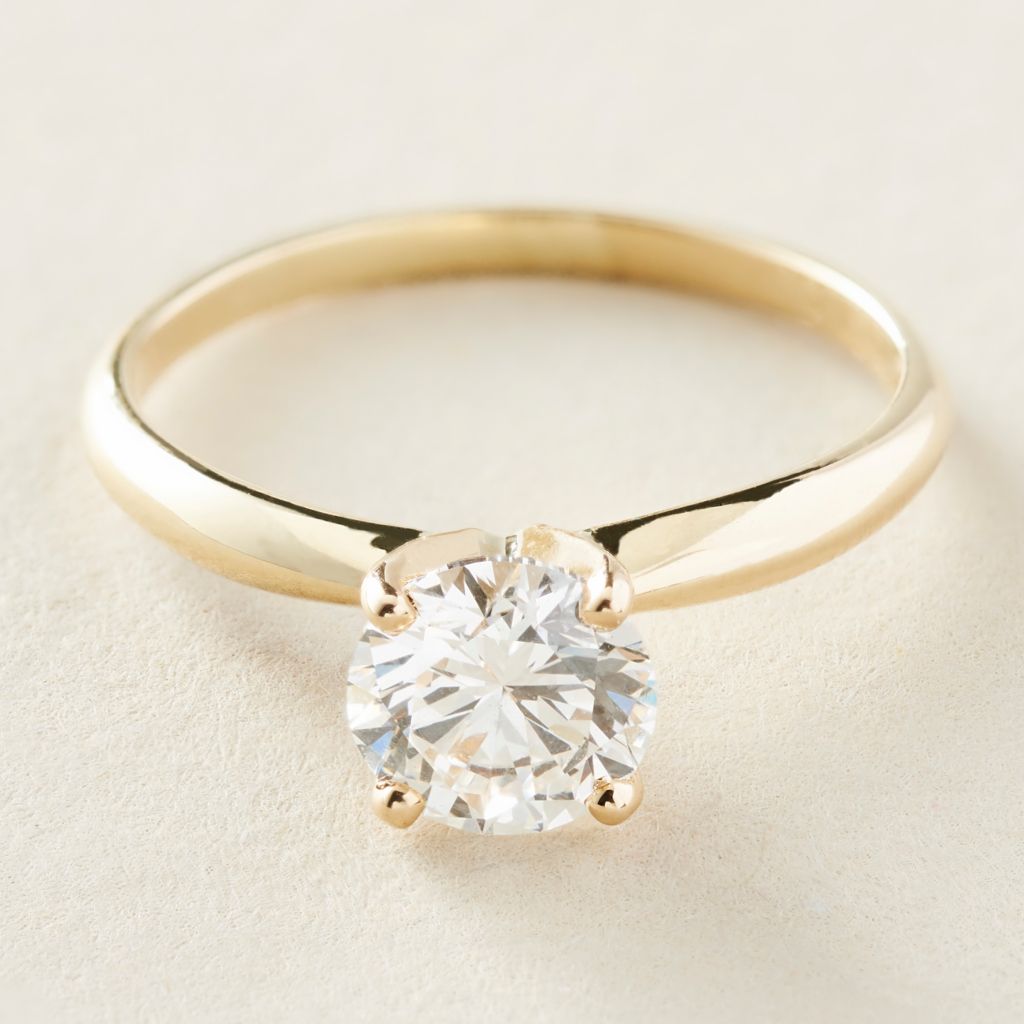Peace Jewelers 14K Gold 1.00ctw Lab-Grown Diamond Solitaire Ring
