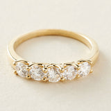 Peace Jewelers 14K Gold 1.00ctw Lab-Grown Diamond 5-Stone Ring