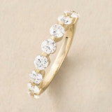 Peace Jewelers 14K Gold Lab-Grown Diamond 9-Stone Ring