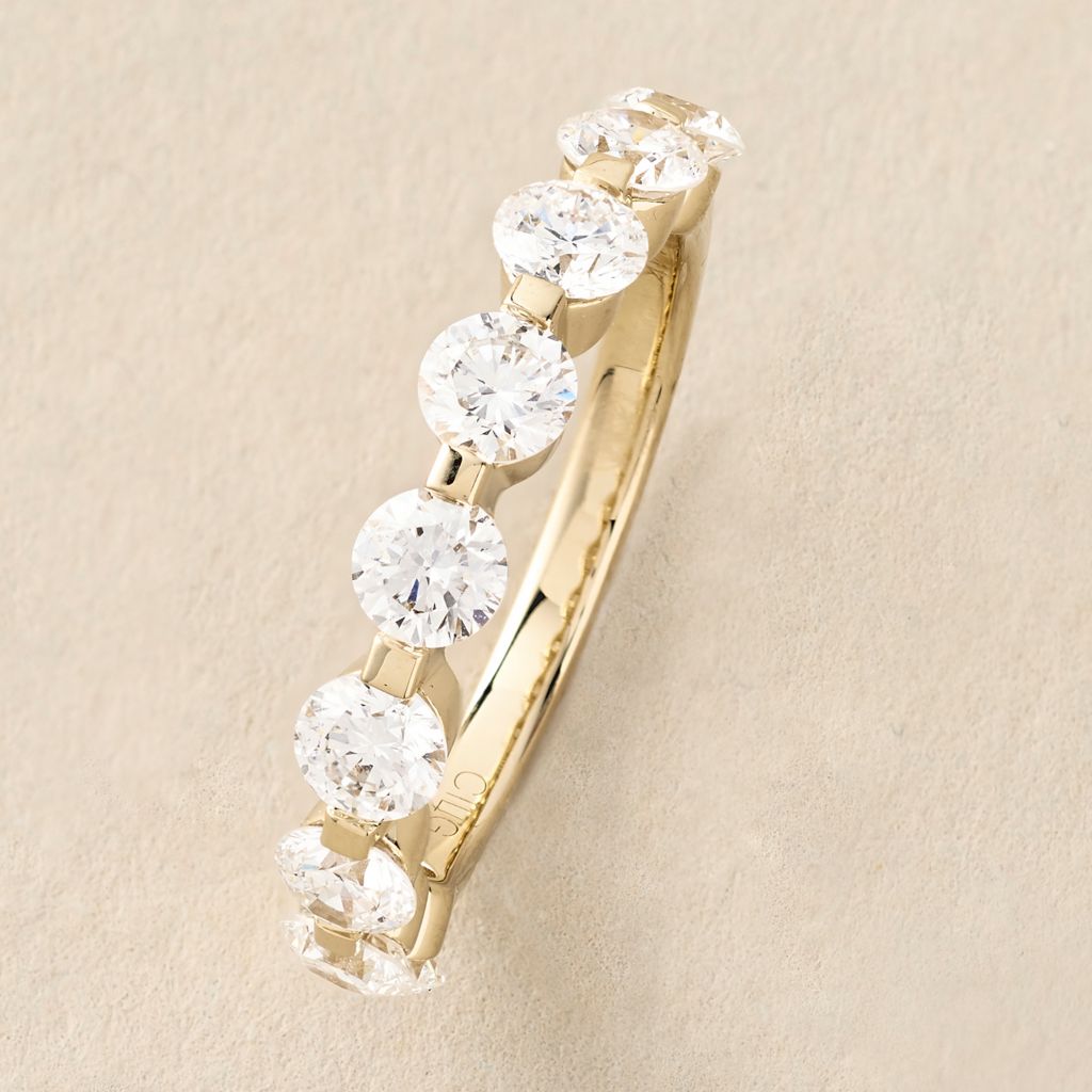 Peace Jewelers 14K Gold Lab-Grown Diamond 9-Stone Ring