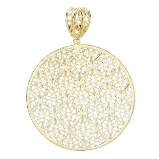 Passport to Turkey Gold Plated Filigree Medallion Pendant