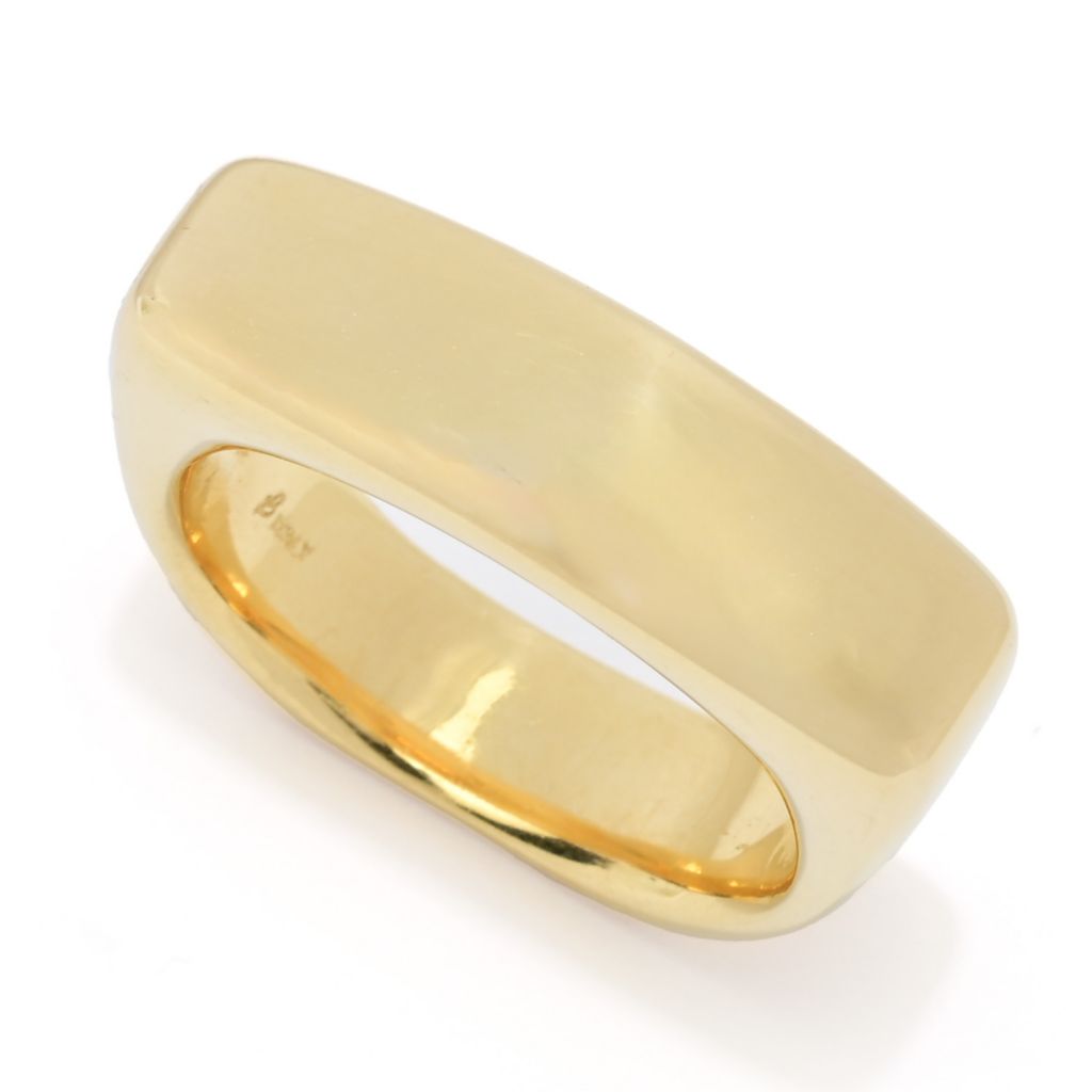 Toscana Italiana 18K Gold Plated Triangular Electroform Ring