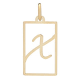 14K Italian Gold Framed Initial Pendant