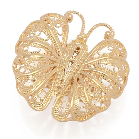 Passport to Turkey Gold Plated Filigree Butterfly Ring