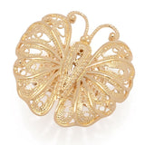Passport to Turkey Gold Plated Filigree Butterfly Ring