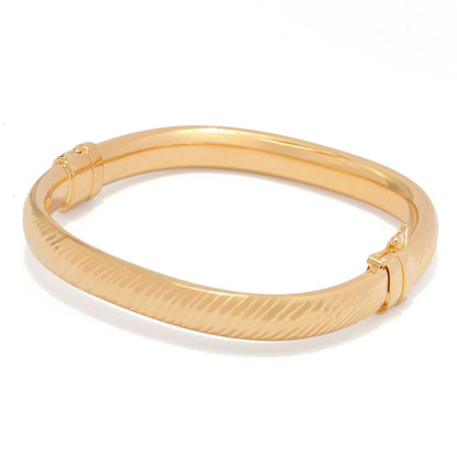 Toscana Italiana 18K Gold Plated Choice of Finish Bangle Bracelet