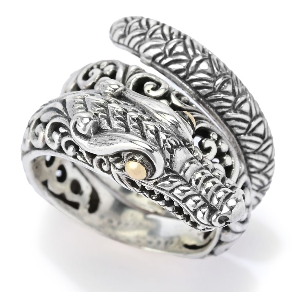 Artisan Silver by Samuel B. Sterling Silver Serpent Wrap Ring