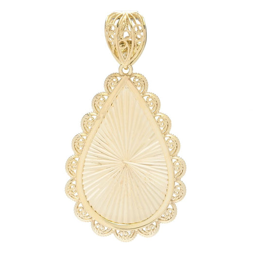 Passport to Turkey Gold Plated Sequin Filigree Drop Pendant