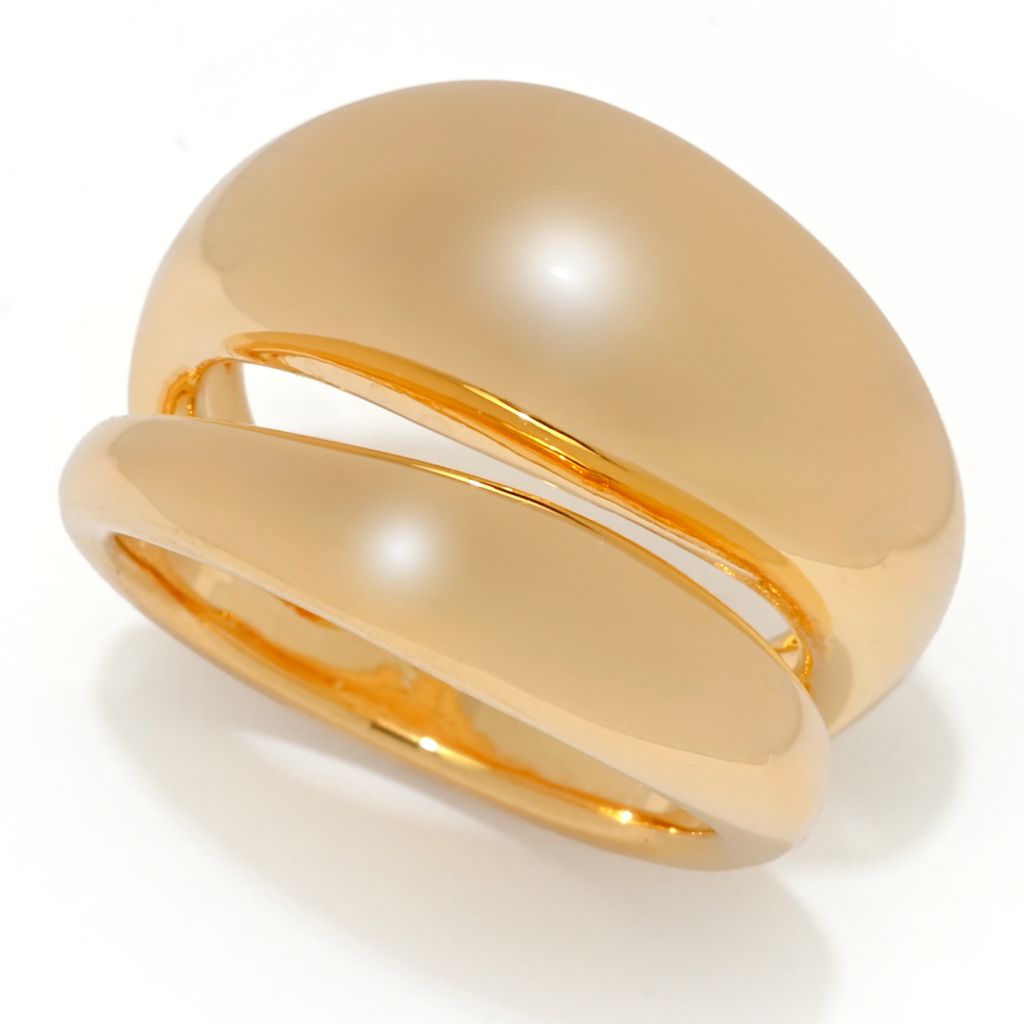 Toscana Italiana 18K Gold Plated Double Row Ring