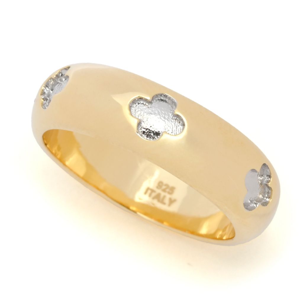 Sorrento Sterling Silver Two-Tone Clover Ring