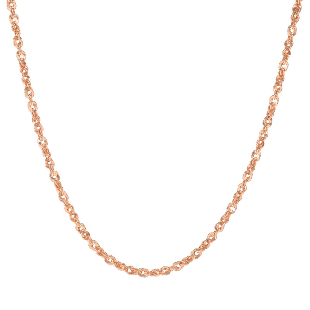 Toscana Italiana 18K Gold Plated Double Rolo Link Necklace