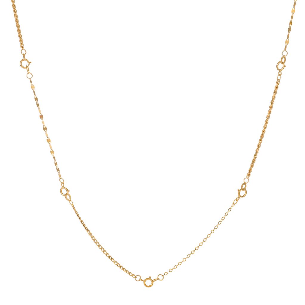 14K Italian Gold Multi-Chain Convertible 18" Necklace