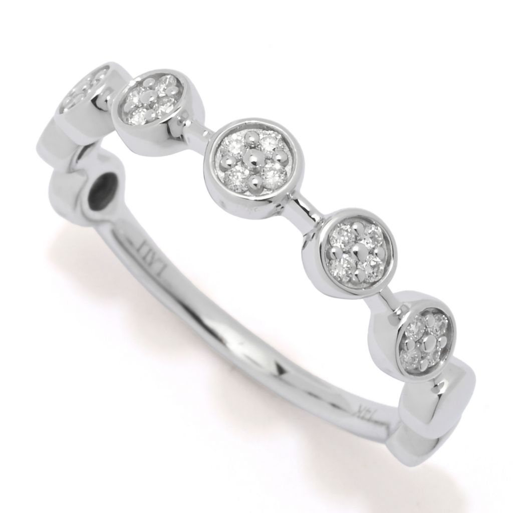 LALI Jewels 14K Gold 0.10ctw Diamond Cluster Station Ring