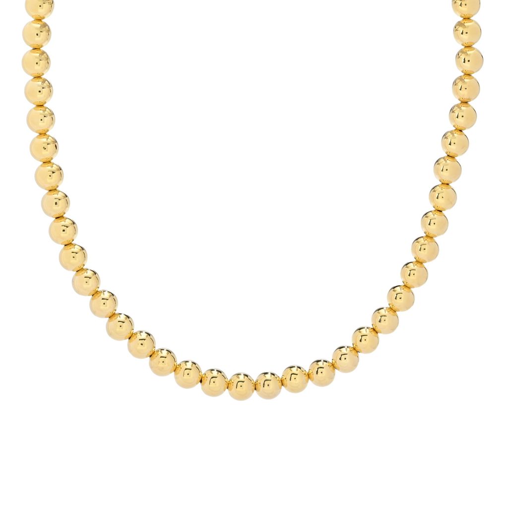 Toscana Italiana 18K Gold Plated Beaded Magnetic Clasp 20" Necklace