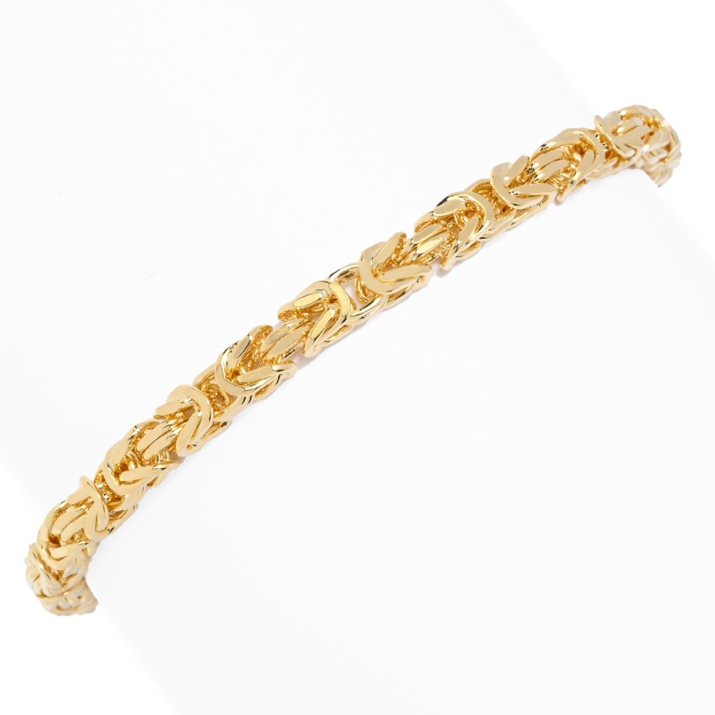 Toscana Italiana 18K Gold Plated Byzantine Chain Bracelet