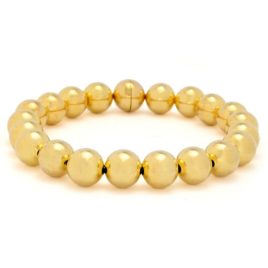 Toscana Italiana 18K Gold Plated Beaded Magnetic Clasp Bracelet