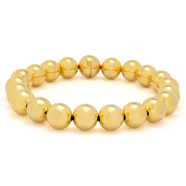 Toscana Italiana 18K Gold Plated Beaded Magnetic Clasp Bracelet