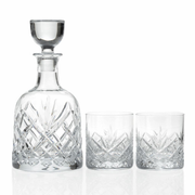 Marquis by Waterford Patterson Set of 2 (8 oz) Double Old Fashioned Glasses & 24 oz Decanter