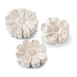 Set of 3 Whitewash Tabletop Daisies