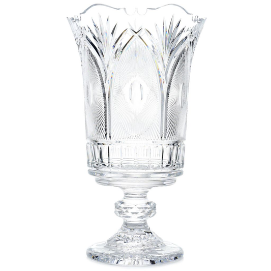 House of Waterford Sunrise Window 16.5" Handmade Crystal Vase