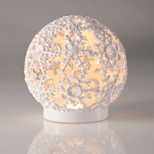 At Home 6.5" Winter Scene LED Spinning Water Snow Globe