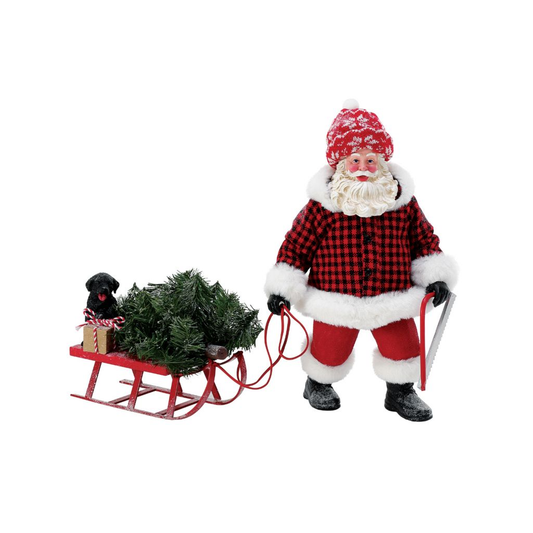 Department 56 Possible Dreams 9" Picking the Perfect Tree Santa Figurine