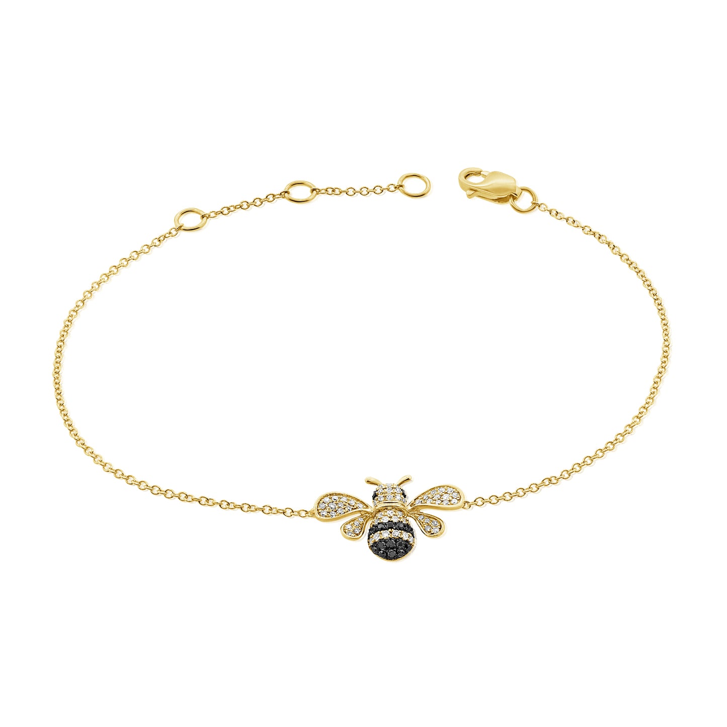 Sabrina Designs 14K Gold 0.20ctw Diamond Bumble Bee Bracelet