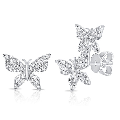 Sabrina Designs 14K Gold 0.38ctw Diamond Butterfly Stud Earrings
