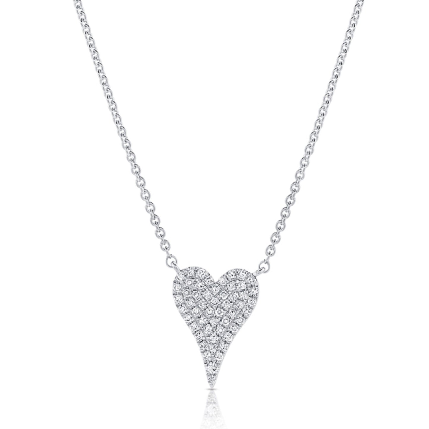Sabrina Designs 14K Gold 0.13ctw Diamond Pave Heart Necklace
