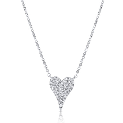 Sabrina Designs 14K Gold 0.13ctw Diamond Pave Heart Necklace