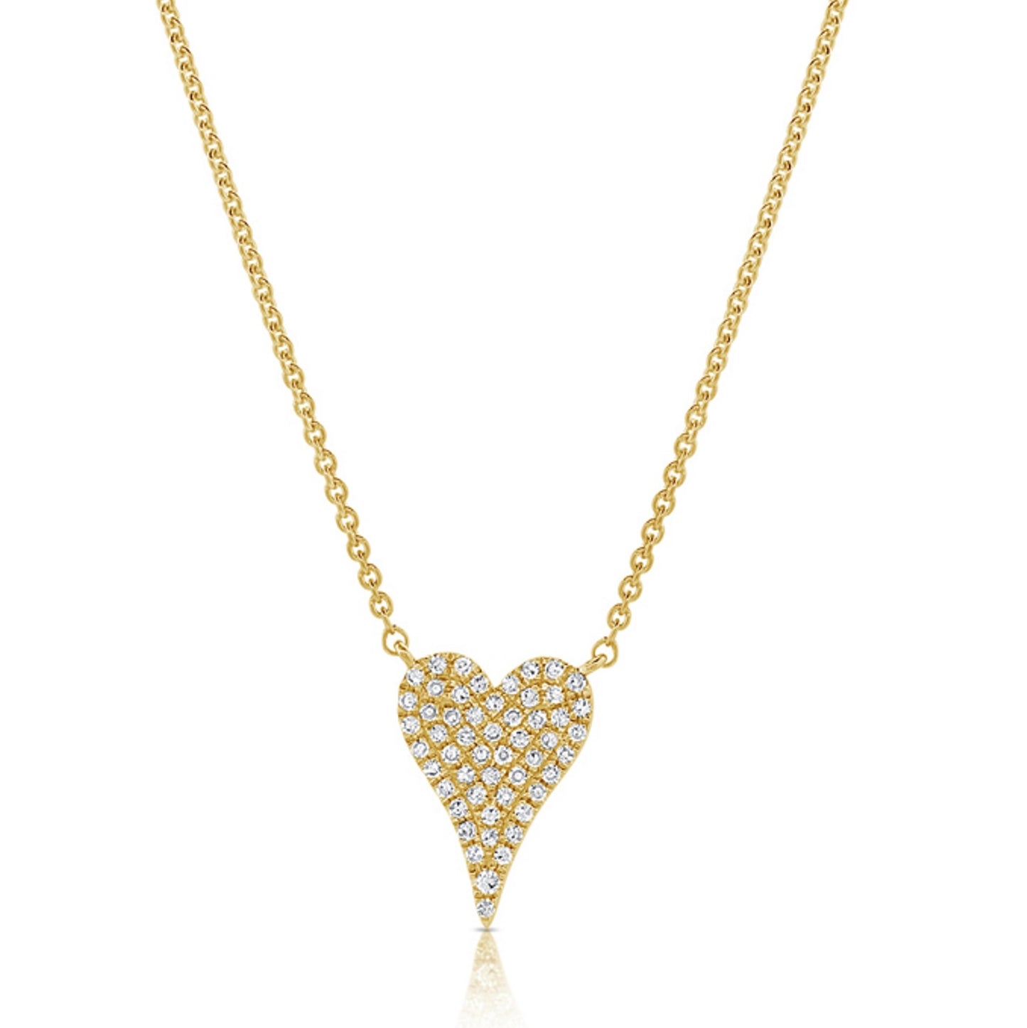 Sabrina Designs 14K Gold 0.13ctw Diamond Pave Heart Necklace